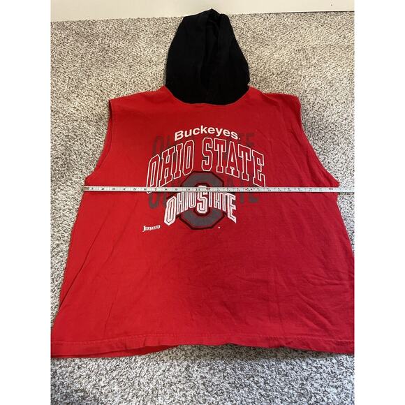 Vintage Ohio State Buckeyes Sleeveless Hooded Shirt Men’s Size XL - Picture 8 of 9